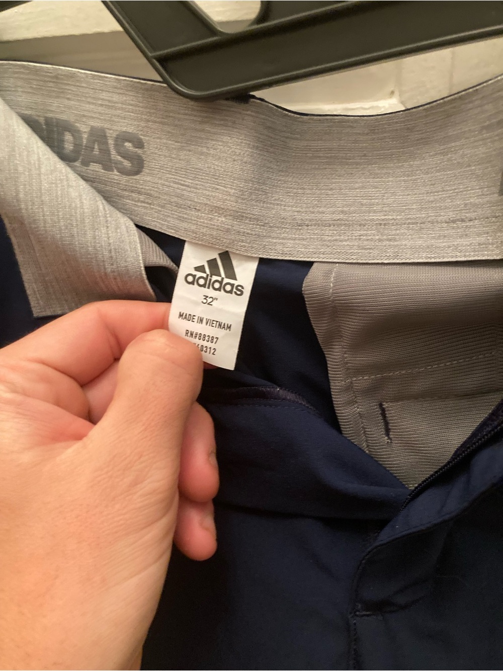 adidas Men's Navy Flat-Front Golf Shorts - Picture 3 of 5